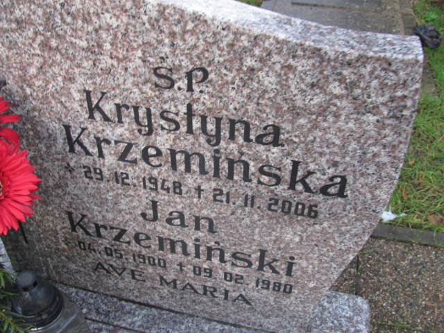 Krystyna Krzemińska 1949 Sztum - Grobonet - Wyszukiwarka osób pochowanych